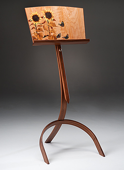 Music Stand with Marquetry by Matthew Werner